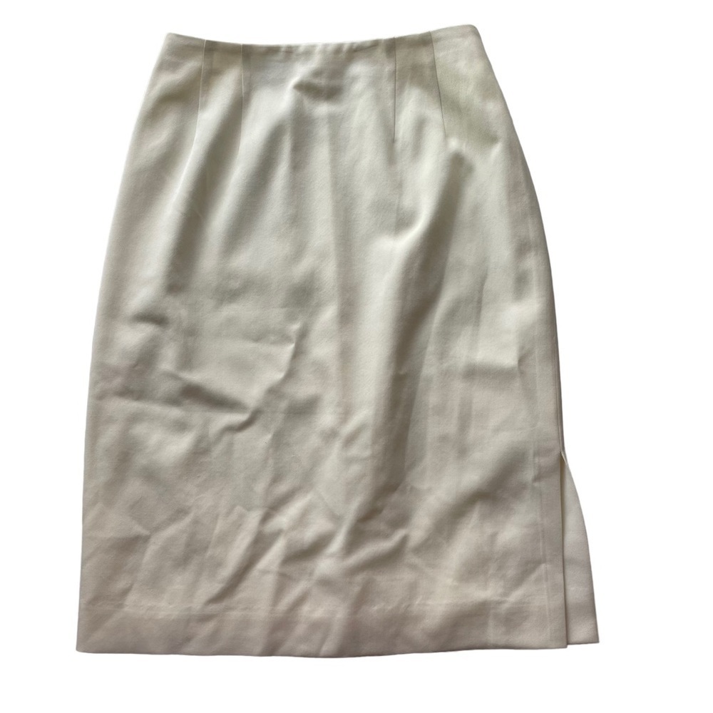 Austin Reed Pencil Skirt Cream Ivory Size 6 Worsted Wool NWT Officewear